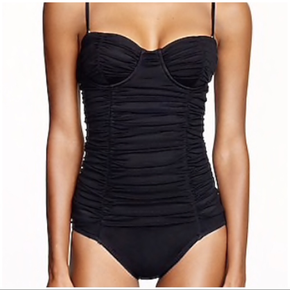 J. Crew Tulle underwire one-piece swimsuit